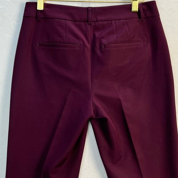 White House Black Market The Slim Ankle Burgundy Red Stretch Chino Dress Pants 2 - Picture 4 of 13